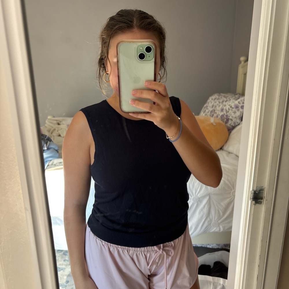 Black Sleeveless Women's Top